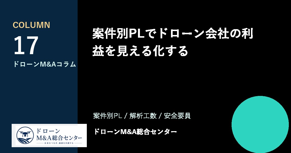 案件別PLでドローン会社の利益を見える化するのアイキャッチ画像