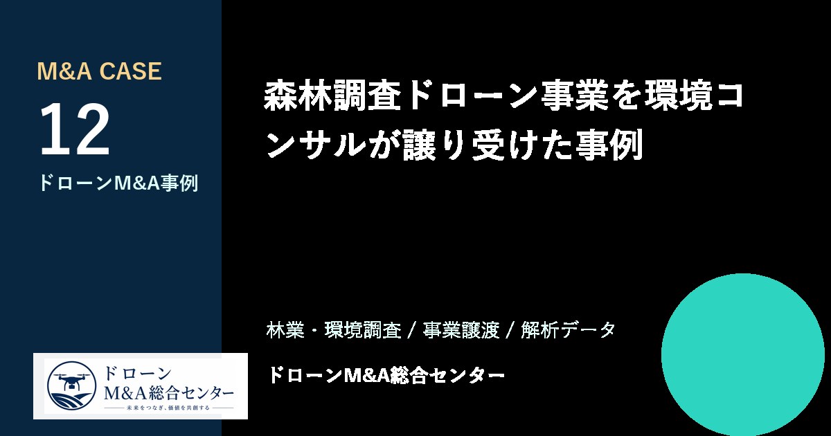森林調査ドローン事業を環境コンサルが譲り受けた事例のアイキャッチ画像