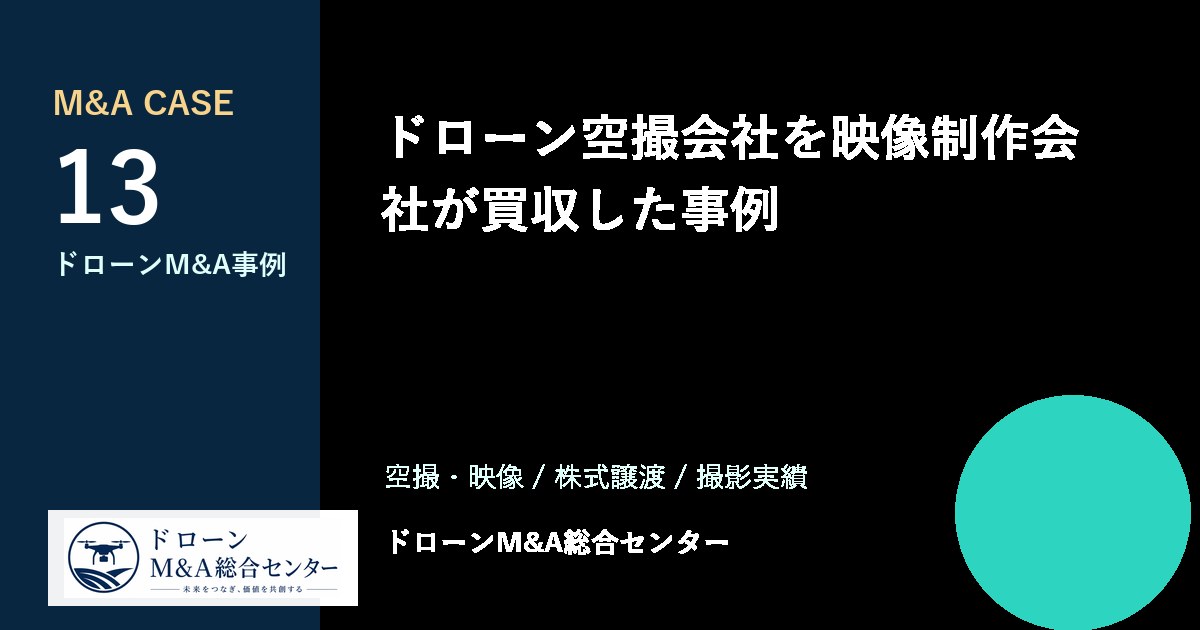 ドローン空撮会社を映像制作会社が買収した事例のアイキャッチ画像